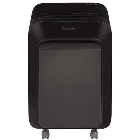 Distruggidocumenti uso moderato Fellowes Powershred LX210 - P-4 - 23 L - nero - taglio a miniframmenti 4x12 mm FW5502501